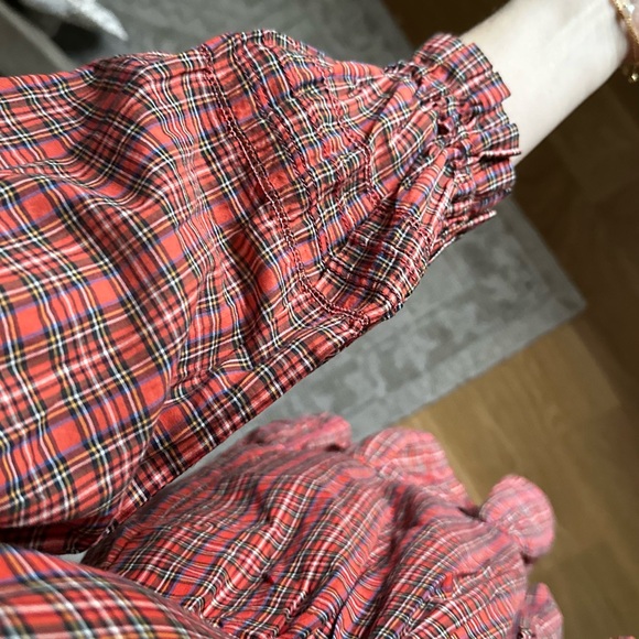Red Plaid Button-Down Dress - Picture 6 of 11